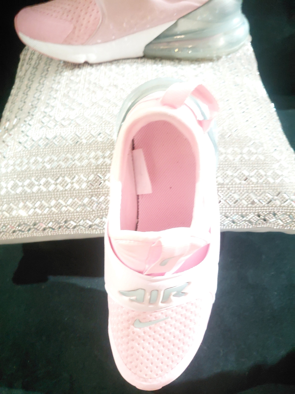 Nike Pink Slip-On Athletic Sneakers with Clear Heel - Picture 3 of 4